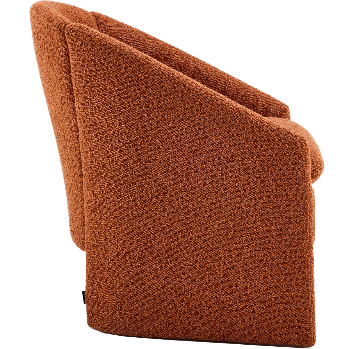 Ami - Fauteuil Arrondi en Tissu Bouclé - Rouille