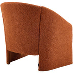 Ami - Fauteuil Arrondi en Tissu Bouclé - Rouille