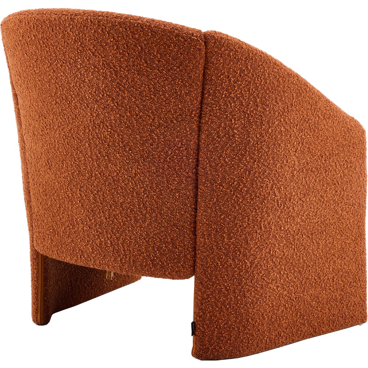 Ami - Fauteuil Arrondi en Tissu Bouclé - Rouille
