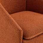 Ami - Fauteuil Arrondi en Tissu Bouclé - Rouille
