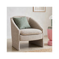 Ami - Fauteuil Arrondi en Tissu Bouclé - Taupe