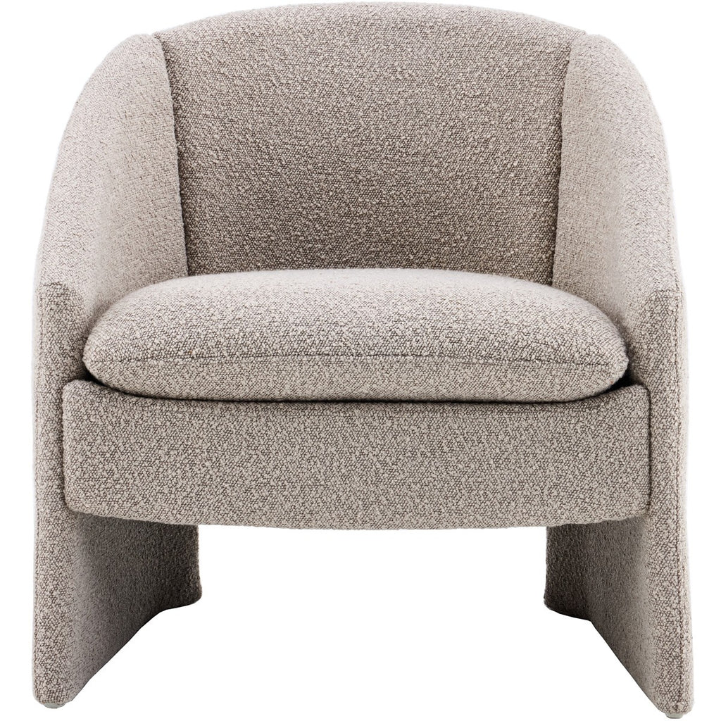 Ami - Fauteuil Arrondi en Tissu Bouclé - Taupe