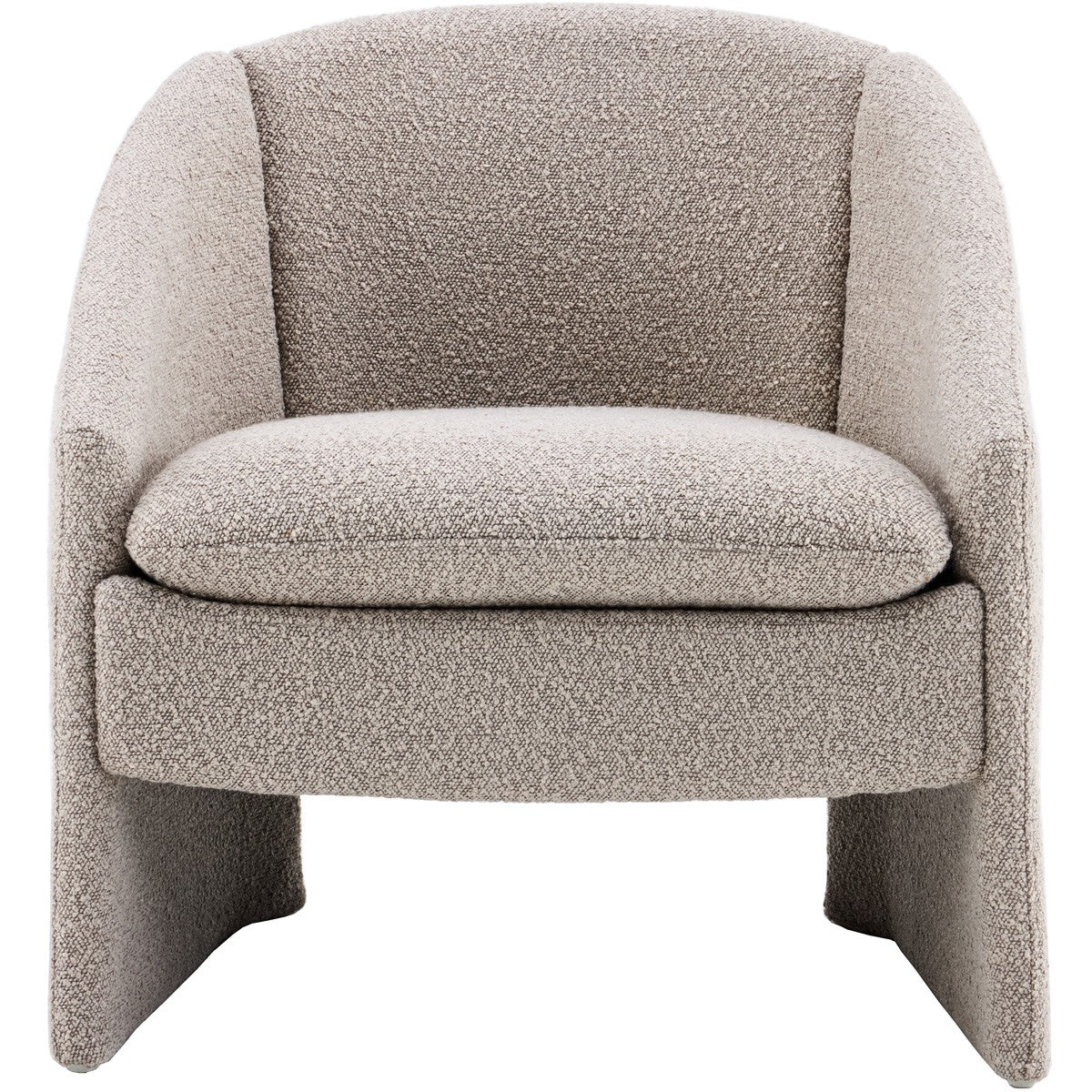 Ami - Fauteuil Arrondi en Tissu Bouclé - Taupe