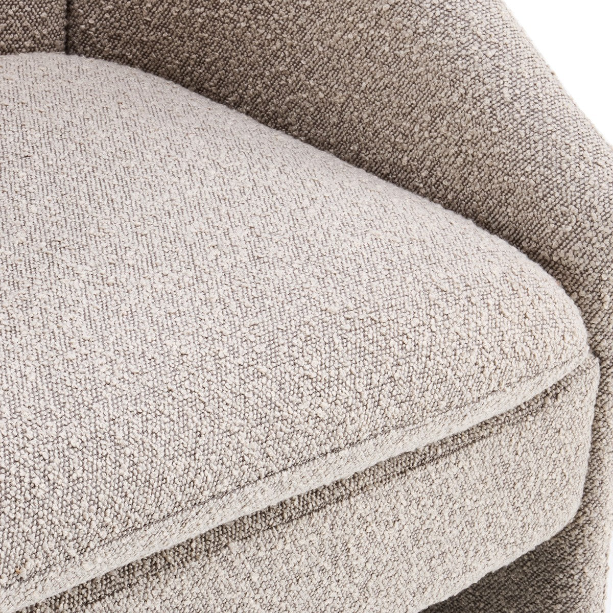 Ami - Fauteuil Arrondi en Tissu Bouclé - Taupe