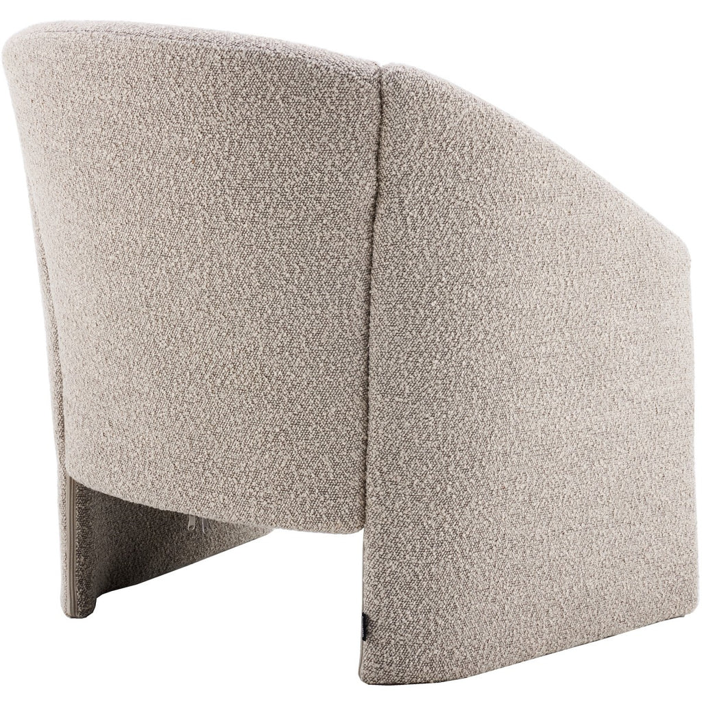 Ami - Fauteuil Arrondi en Tissu Bouclé - Taupe