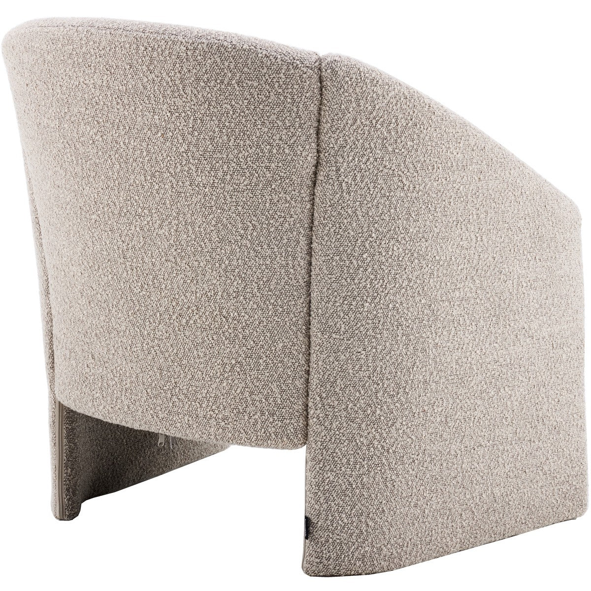 Ami - Fauteuil Arrondi en Tissu Bouclé - Taupe