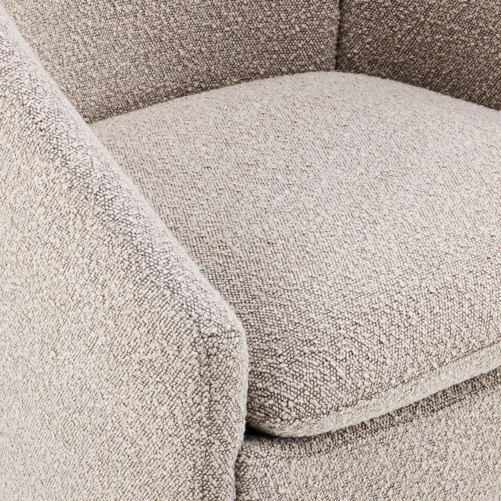 Ami - Fauteuil Arrondi en Tissu Bouclé - Taupe