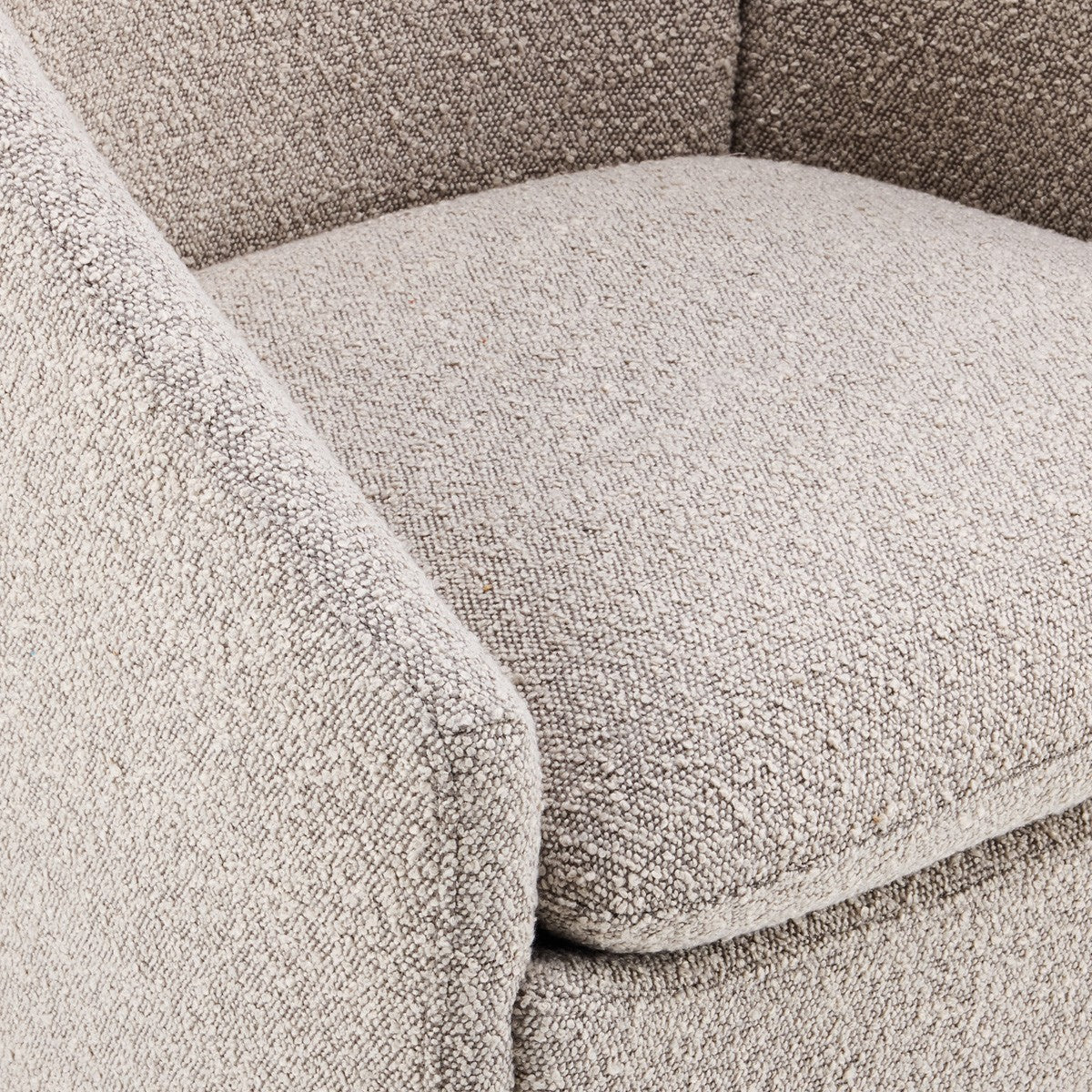 Ami - Fauteuil Arrondi en Tissu Bouclé - Taupe