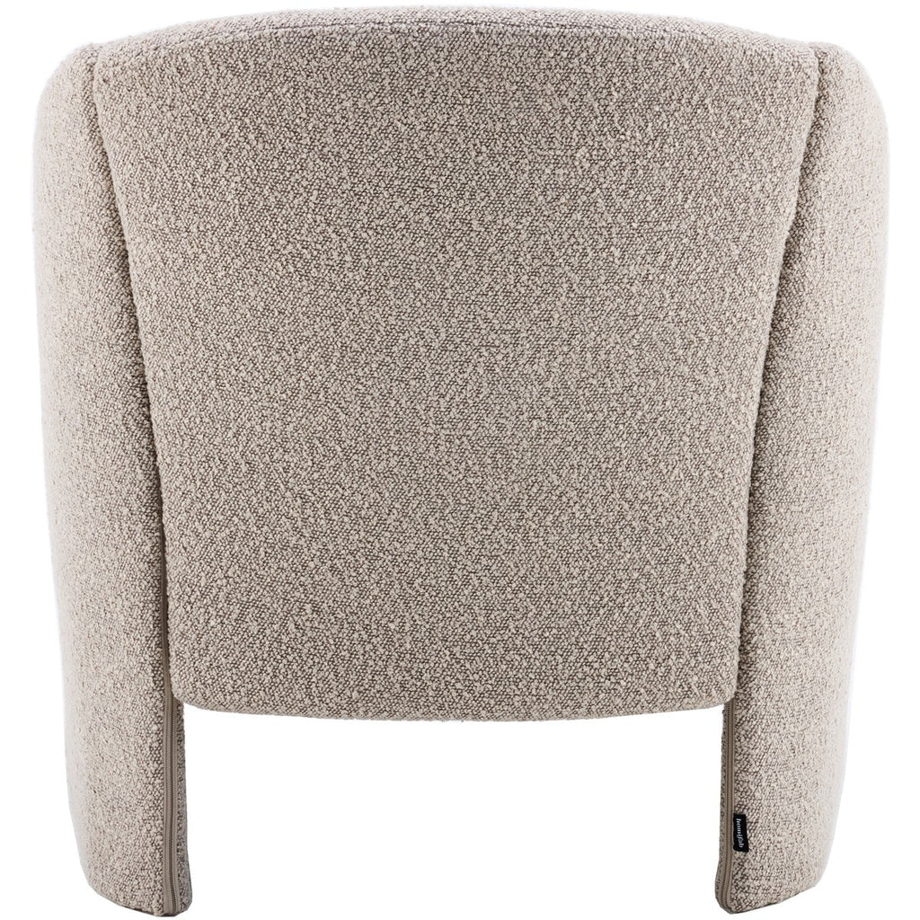 Ami - Fauteuil Arrondi en Tissu Bouclé - Taupe