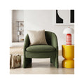 Ami - Fauteuil Arrondi en Tissu Bouclé - Vert Kaki