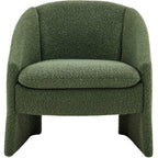 Ami - Fauteuil Arrondi en Tissu Bouclé - Vert Kaki