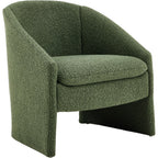 Ami - Fauteuil Arrondi en Tissu Bouclé - Vert Kaki