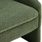 Ami - Fauteuil Arrondi en Tissu Bouclé - Vert Kaki
