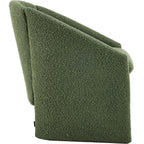 Ami - Fauteuil Arrondi en Tissu Bouclé - Vert Kaki