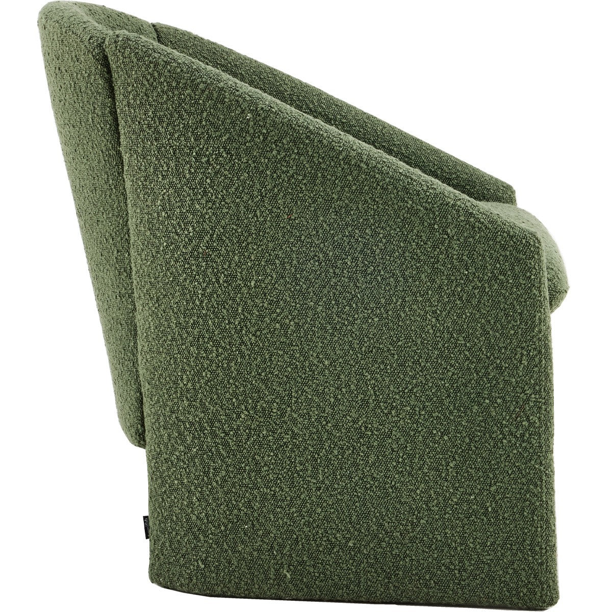 Ami - Fauteuil Arrondi en Tissu Bouclé - Vert Kaki