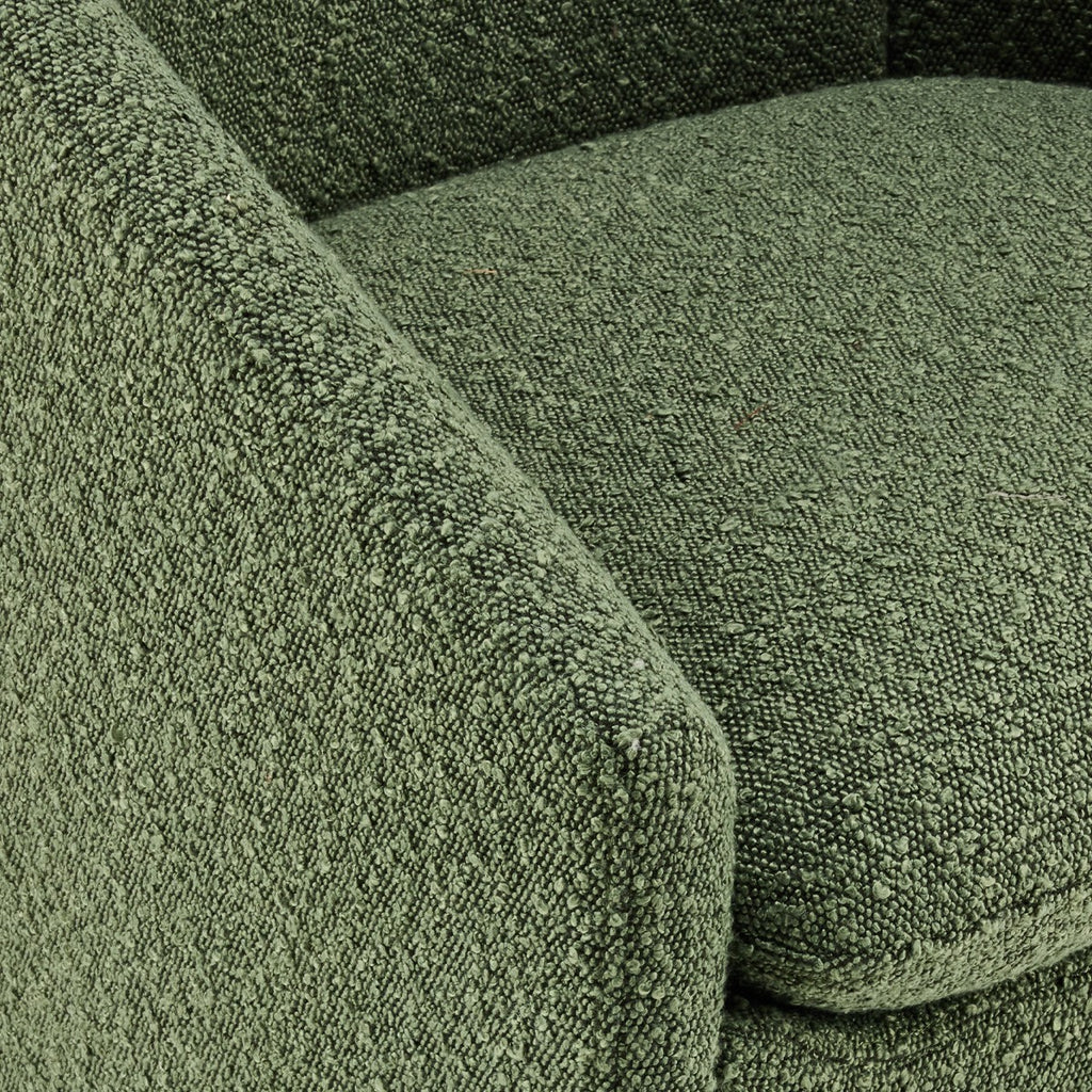 Ami - Fauteuil Arrondi en Tissu Bouclé - Vert Kaki