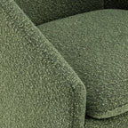 Ami - Fauteuil Arrondi en Tissu Bouclé - Vert Kaki