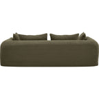 Amo - Canapé Compressé Convertible 3 Places en Velours Côtelé - Vert Kaki