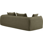 Amo - Canapé Compressé Convertible 3 Places en Velours Côtelé - Vert Kaki