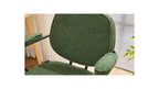 Ann - Fauteuil de Bureau Pivotant et Réglable en Hauteur en Tissu Bouclé - Vert