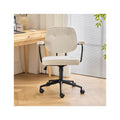 Ann - Fauteuil de Bureau Pivotant et Réglable en Hauteur en Velours Côtelé - Beige