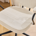 Ann - Fauteuil de Bureau Pivotant et Réglable en Hauteur en Velours Côtelé - Beige