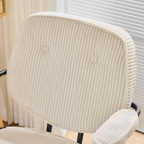 Ann - Fauteuil de Bureau Pivotant et Réglable en Hauteur en Velours Côtelé - Beige