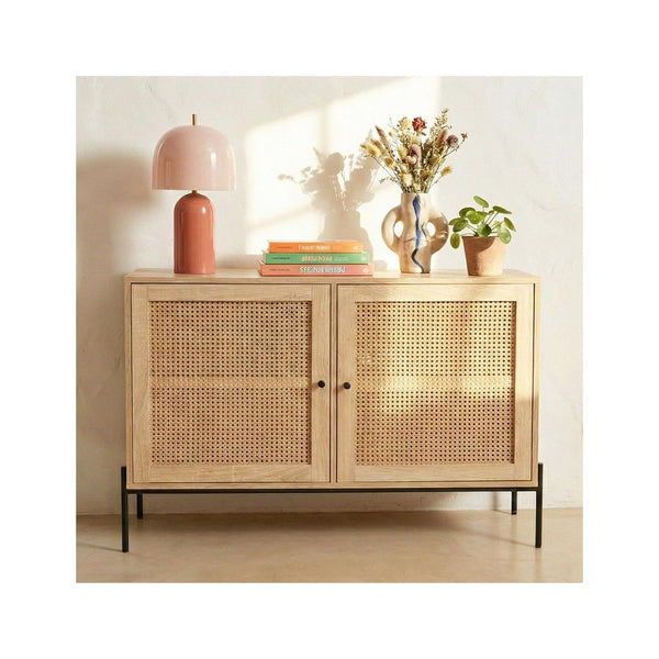 Iris - Credenza - Cannage Ed Effetto Rovere - Legno