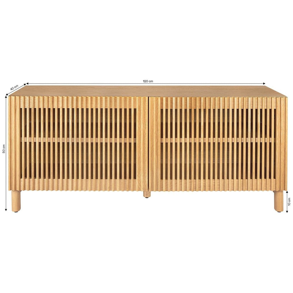 Umea - Buffet 2 Portes Bois/Frêne 120 cm - Bois