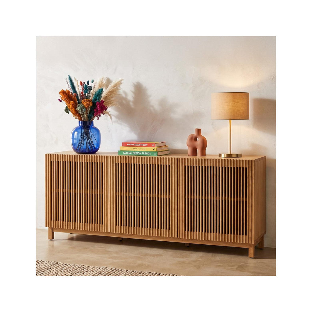 Umea - Buffet 3 Portes Bois/Frêne 160 cm - Bois