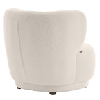 Ester - Fauteuil en Tissu Bouclette Écru - Beige
