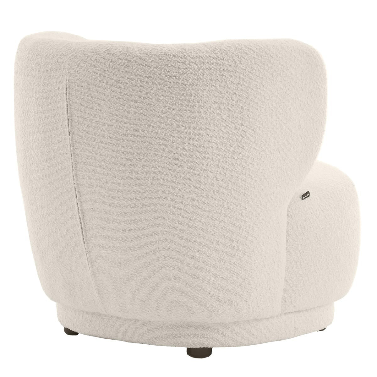 Ester - Fauteuil en Tissu Bouclette Écru - Beige