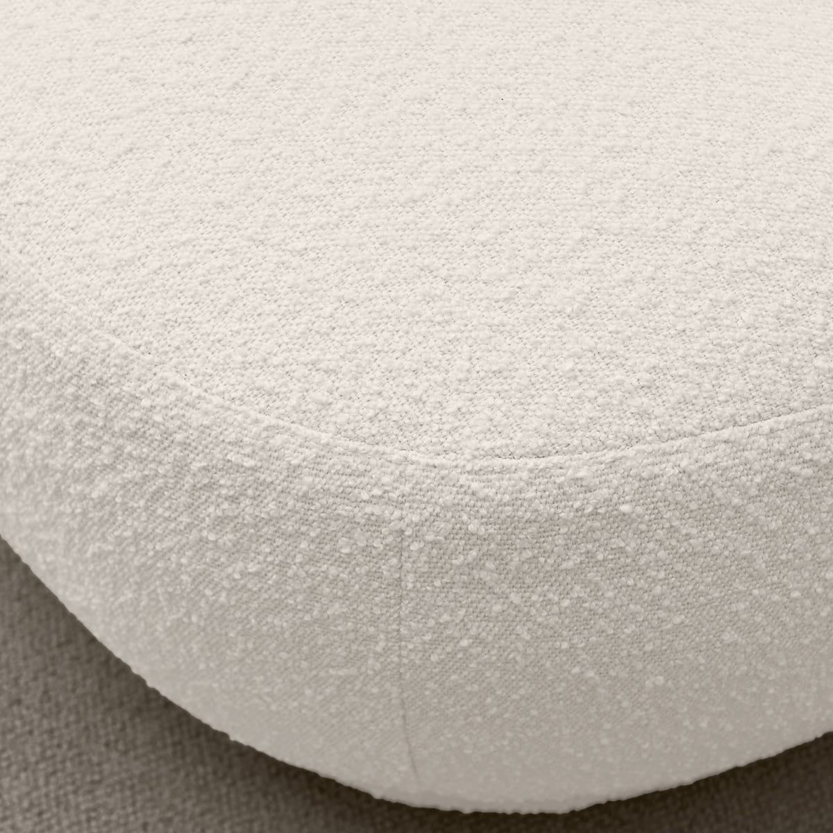 Ester - Fauteuil en Tissu Bouclette Écru - Beige