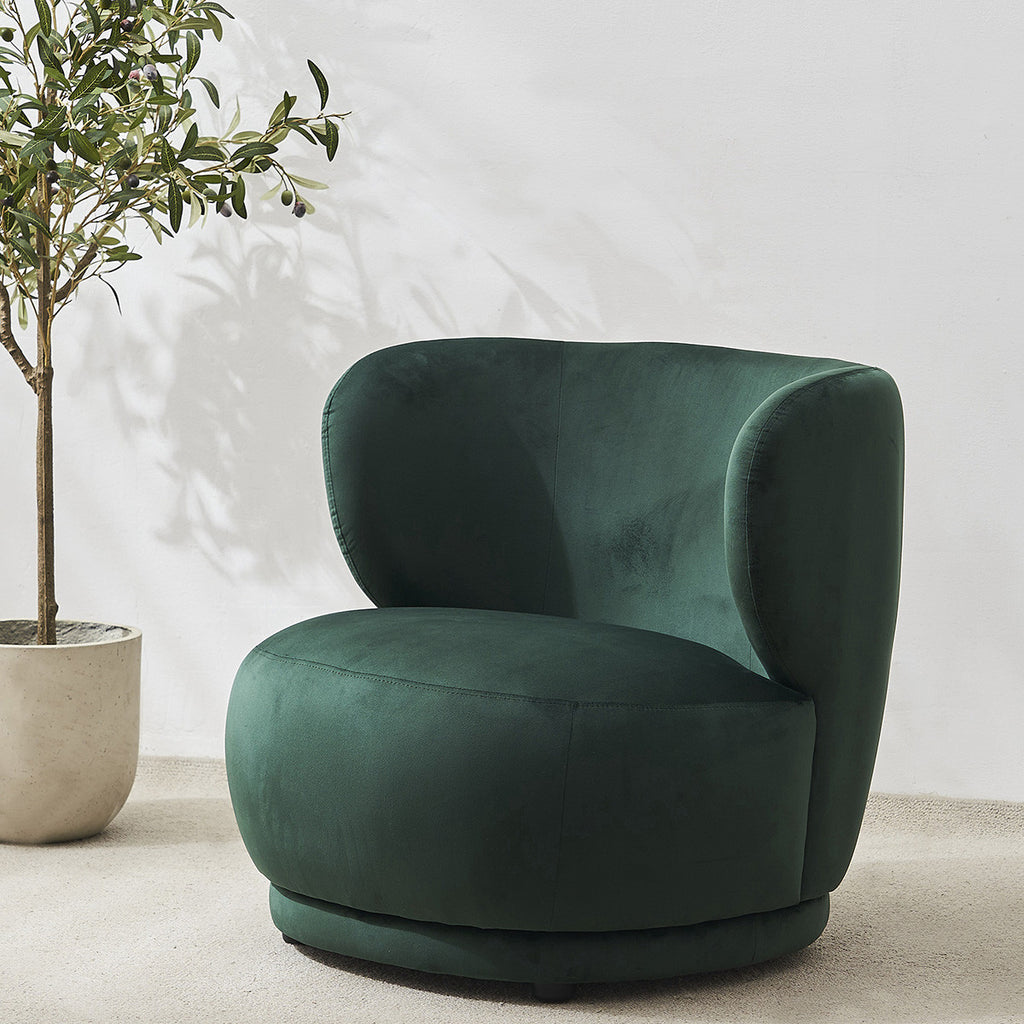 Ester - Sillón - Terciopelo - Verde caqui