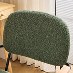 Gianni - Fauteuil de Bureau Pivotant et Réglable en Hauteur en Tissu Bouclé - Vert