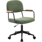 Gianni - Fauteuil de Bureau Pivotant et Réglable en Hauteur en Tissu Bouclé - Vert