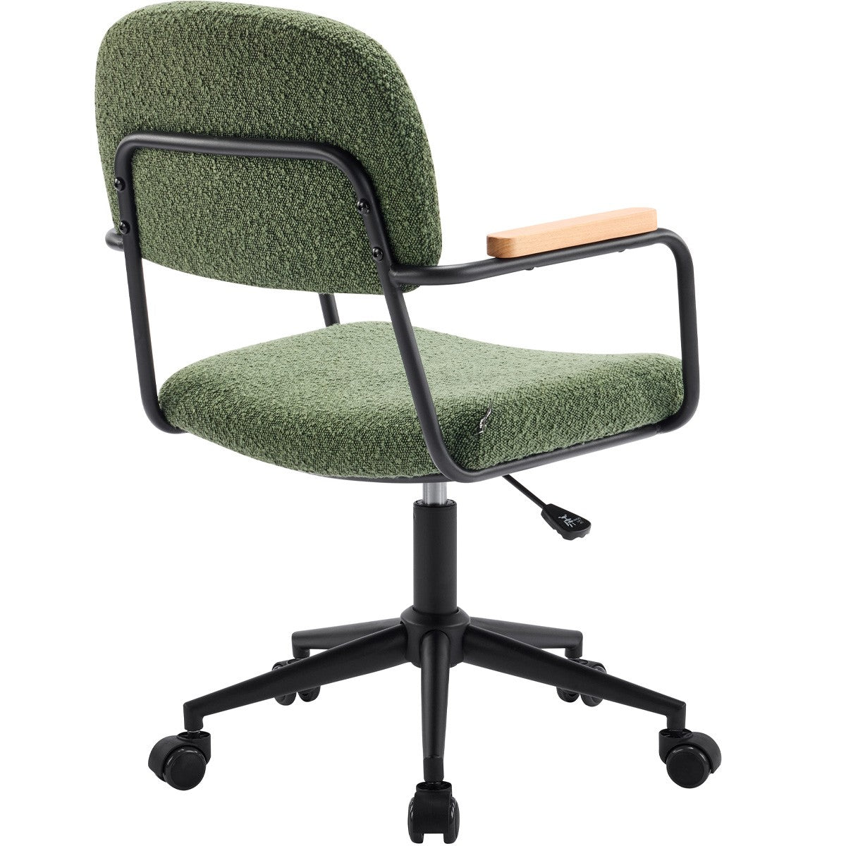 Gianni - Fauteuil de Bureau Pivotant et Réglable en Hauteur en Tissu Bouclé - Vert