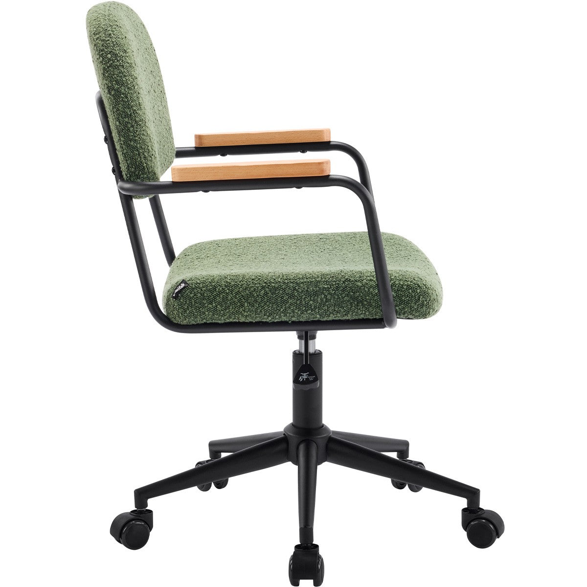Gianni - Fauteuil de Bureau Pivotant et Réglable en Hauteur en Tissu Bouclé - Vert
