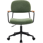 Gianni - Fauteuil de Bureau Pivotant et Réglable en Hauteur en Tissu Bouclé - Vert