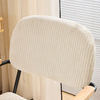Gianni - Fauteuil de Bureau Pivotant et Réglable en Hauteur en Velours Côtelé - Beige