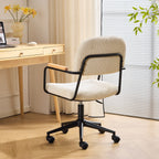 Gianni - Fauteuil de Bureau Pivotant et Réglable en Hauteur en Velours Côtelé - Beige