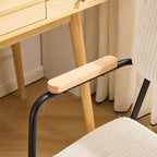 Gianni - Fauteuil de Bureau Pivotant et Réglable en Hauteur en Velours Côtelé - Beige