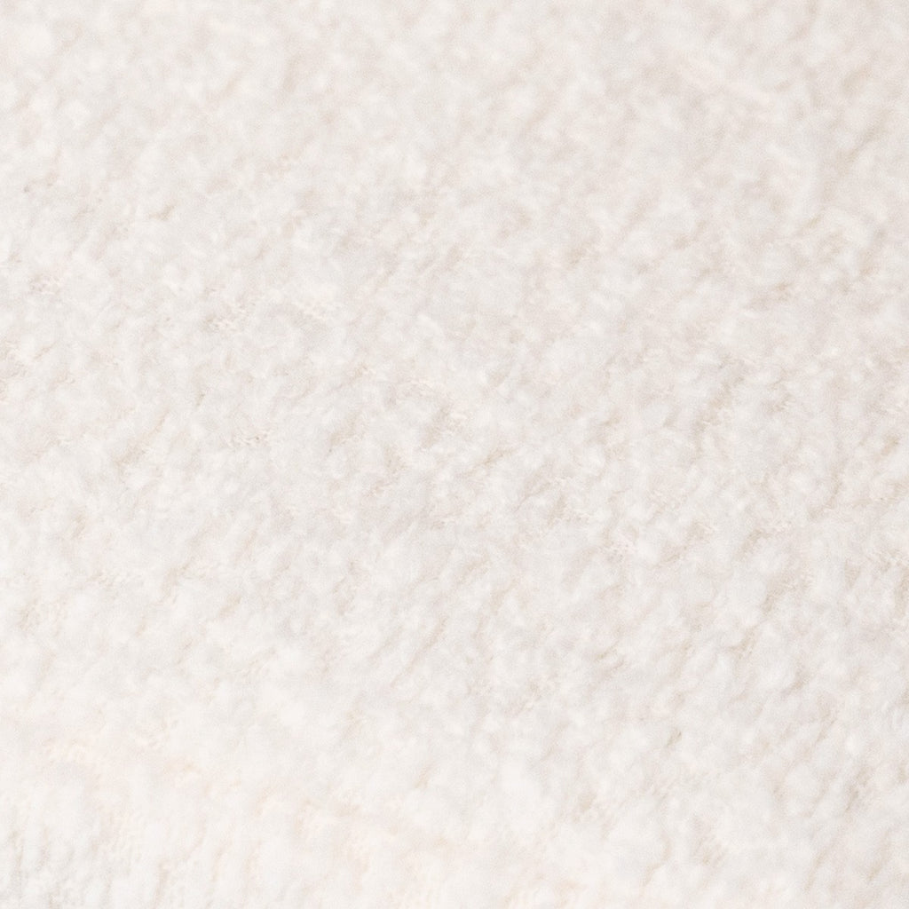 Isya - Lot de 2 Chaises en Tissu Bouclé et Piètement Chromé - Beige