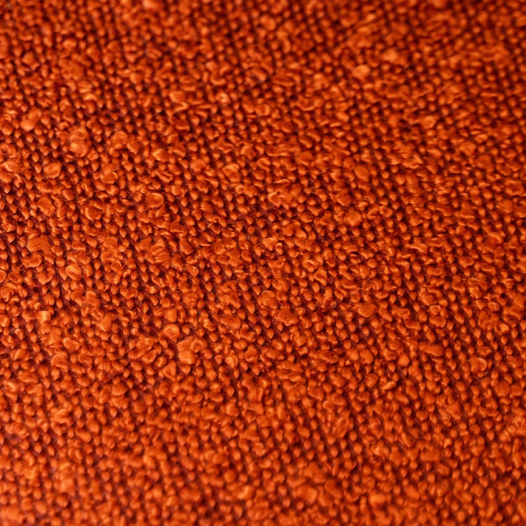 Isya - Lot de 2 Chaises en Tissu Bouclé et Piètement Chromé - Rouille
