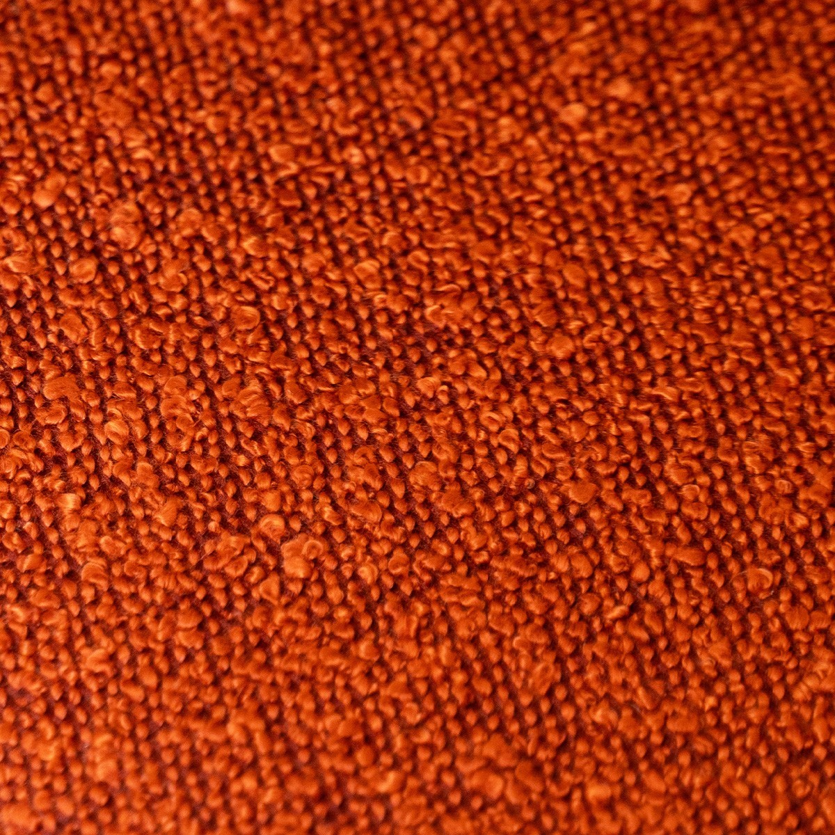 Isya - Lot de 2 Chaises en Tissu Bouclé et Piètement Chromé - Rouille