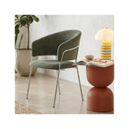 Isya - Lot De 2 Chaises - Velours Côtelé - Vert Kaki