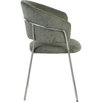 Isya - Lot De 2 Chaises - Velours Côtelé - Vert Kaki