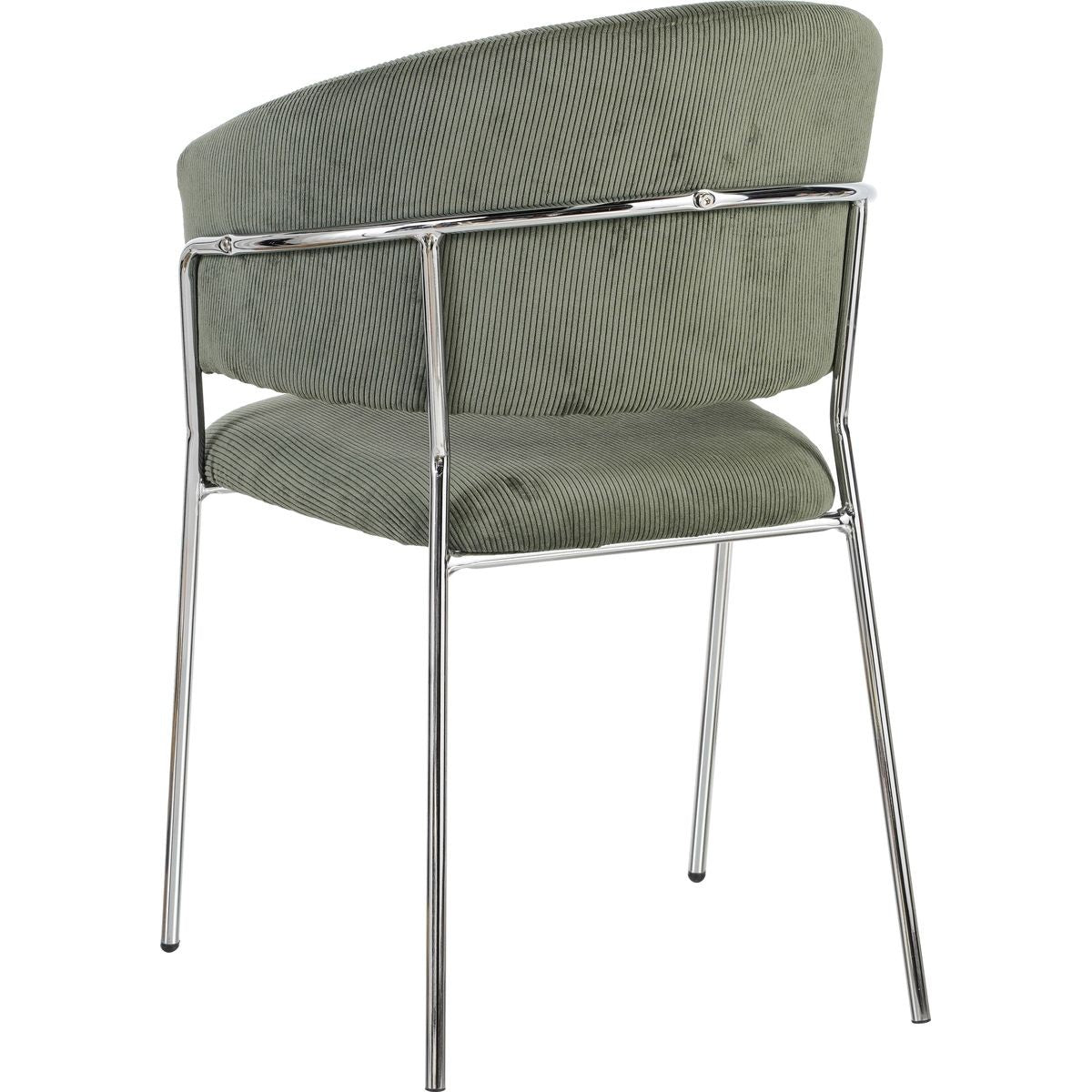 Isya - Lot De 2 Chaises - Velours Côtelé - Vert Kaki