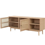 Eden - Buffet - Cannage Et Placage Chêne - Bois