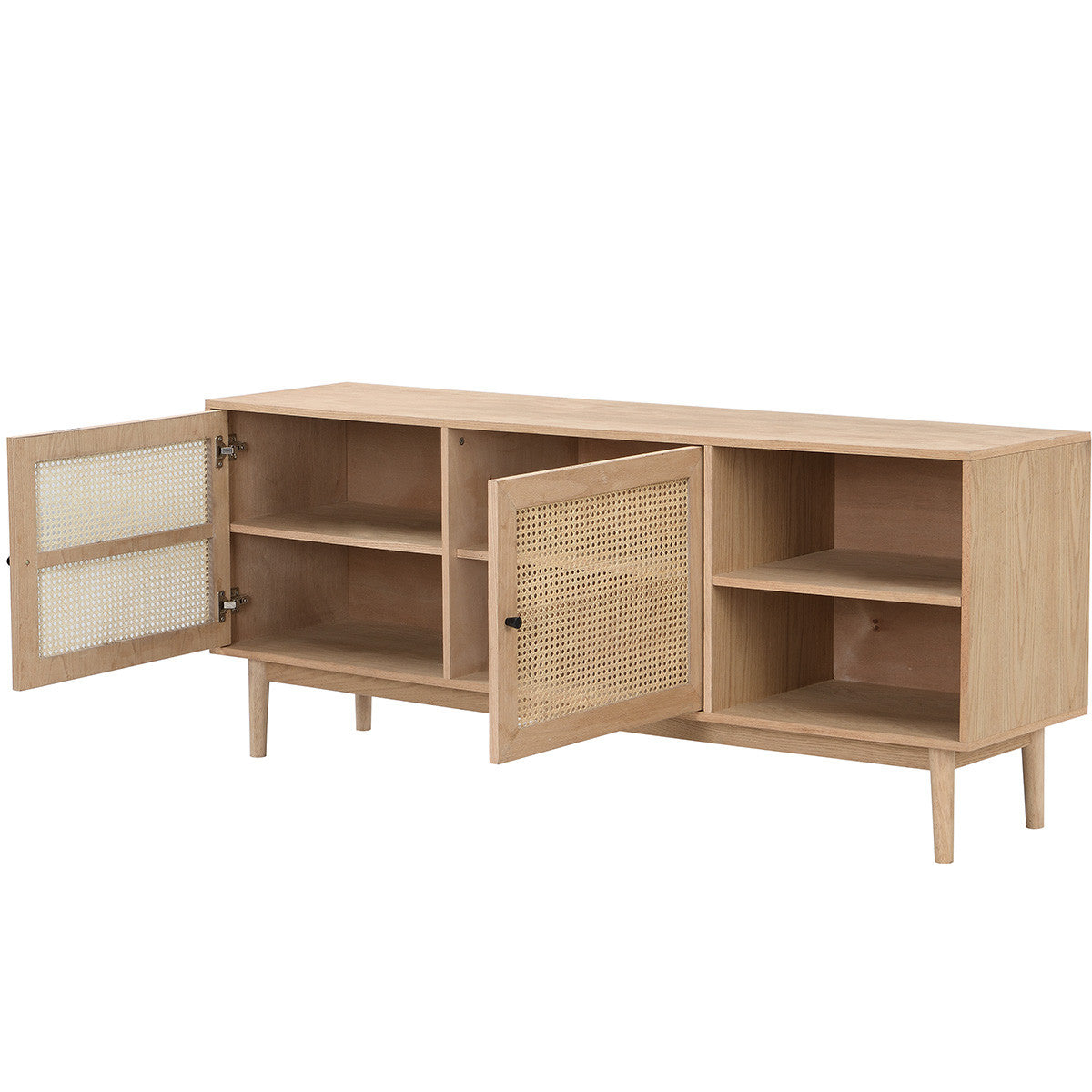 Eden - Buffet - Cannage Et Placage Chêne - Bois